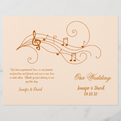 Music Lovers Wedding Program