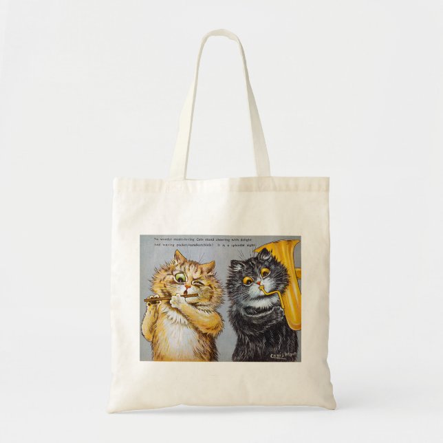 Music Loving Cats, Louis Wain Tote Bag (Front)