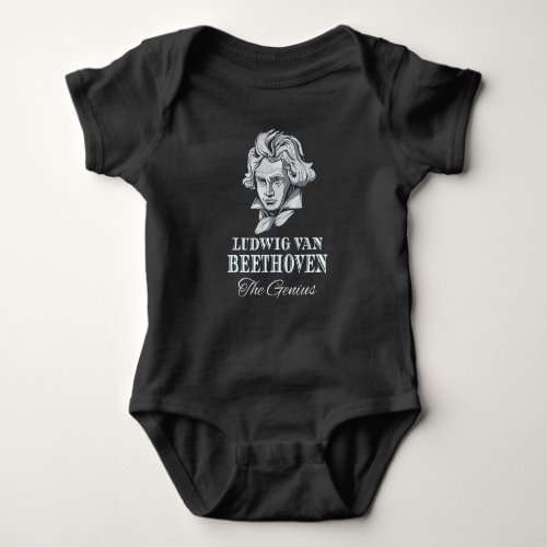 Music _ Ludwig Van Beethoven The Genius Baby Bodysuit
