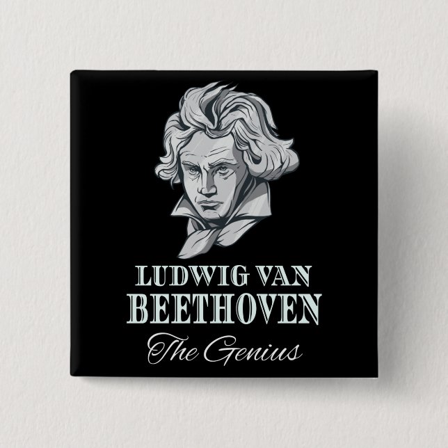 Music - Ludwig Van Beethoven The Genius Button (Front)