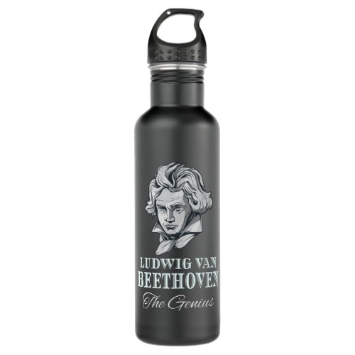 Music _ Ludwig Van Beethoven The Genius Stainless Steel Water Bottle