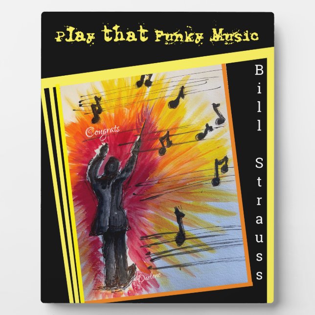 Music Maestro Tabletop Plaque with Easel (Front)