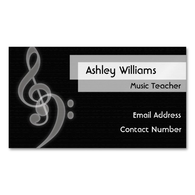 Music Magnetic Business Name Card (Front)