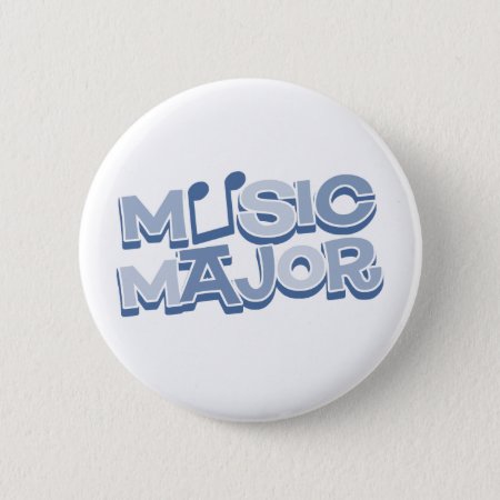 Music Major Blue - Customized Pinback Button