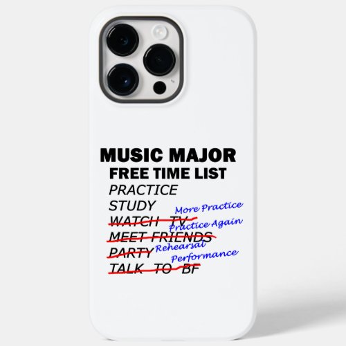 Music Major Free Time List Case_Mate iPhone Case