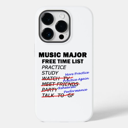 Music Major Free Time List Case_Mate iPhone Case