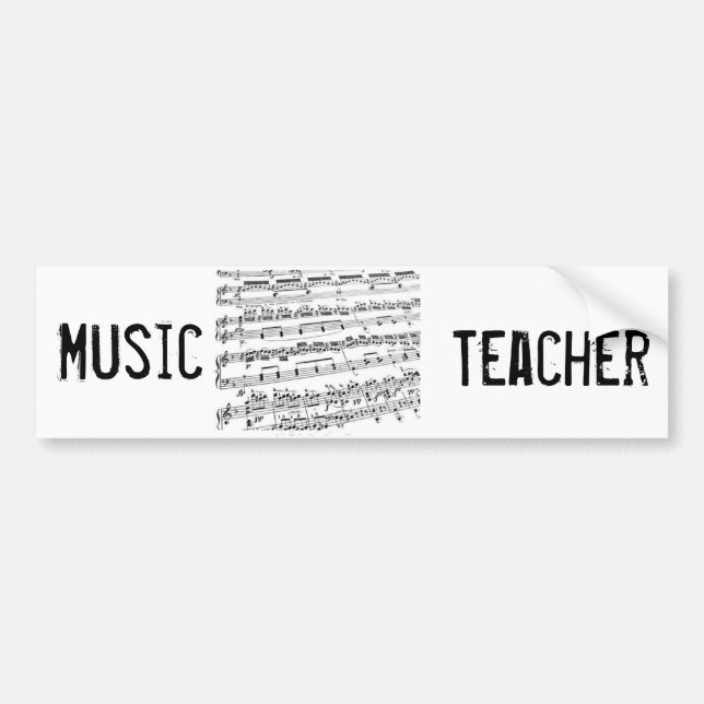 Music Major/Student/Teacher Bumper Sticker (Front)
