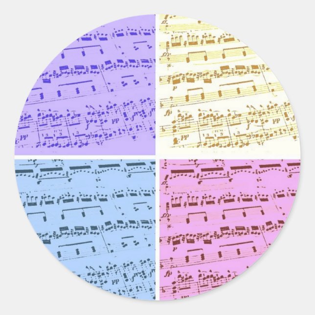 Music Major/Student/Teacher Classic Round Sticker (Front)