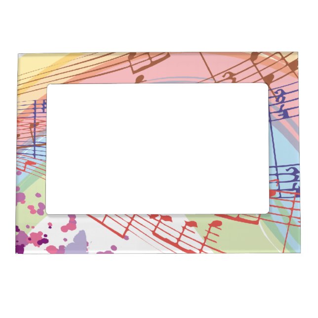 Music Maker Art for Musician Student Magnetic Picture Frame (Front)