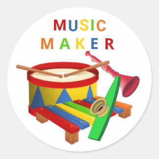 Music Maker Classic Round Sticker