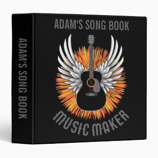 Music Maker (guitar player) 3 Ring Binder