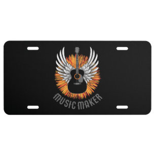 Music Maker (guitar player) License Plate