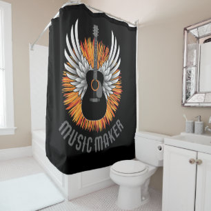 Music Maker (guitar player) Shower Curtain