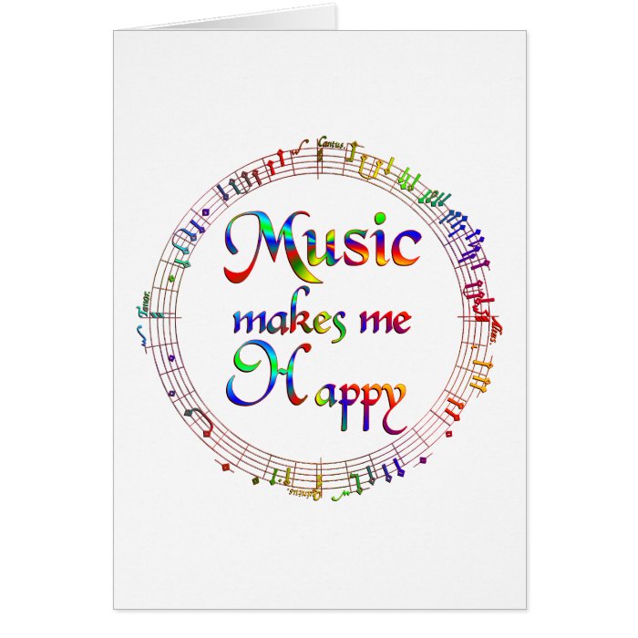 Music Makes Me Happy Card