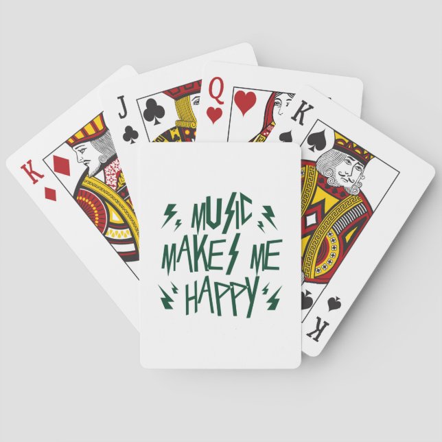 Music Makes Me Happy Poker Cards (Back)