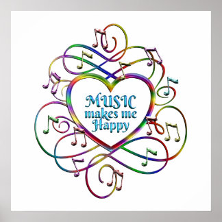 Music Makes Me Happy Poster