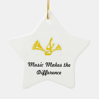 Music Makes the Difference Ceramic Ornament