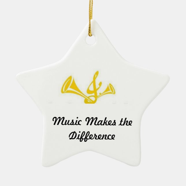 Music Makes the Difference Ceramic Ornament (Front)