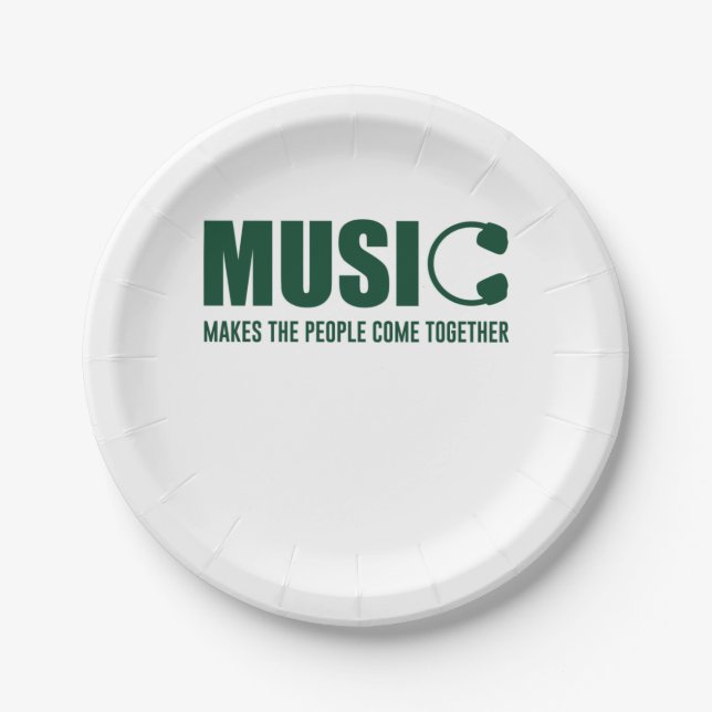 Music Makes The People Come Together Paper Plates (Front)