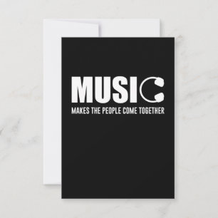 Music Makes The People Come Together RSVP Card