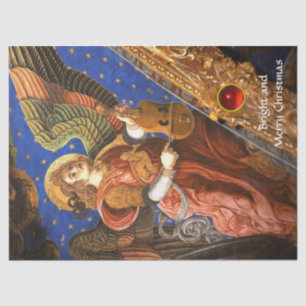 MUSIC MAKING ANGEL WITH A VIELLE Christmas Tissue Paper