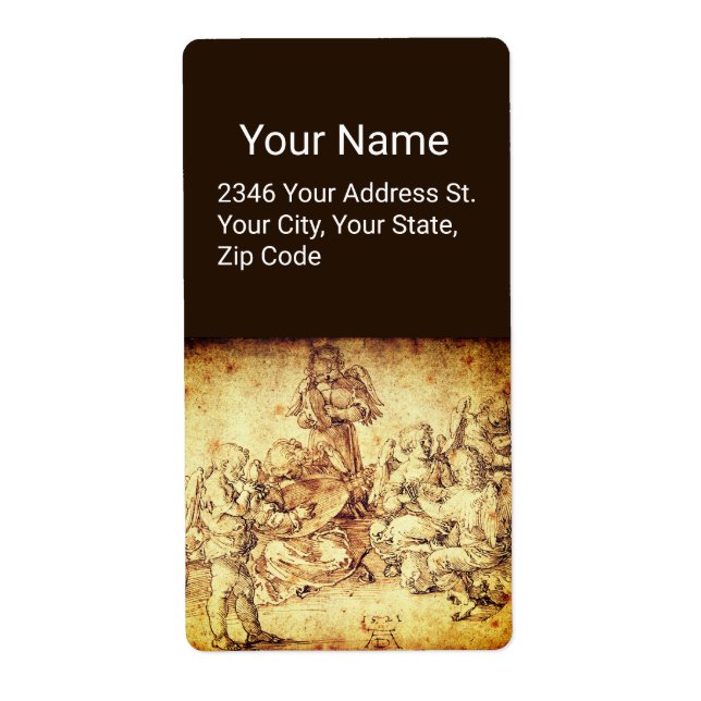 Music Making Angels by Albrecht Durer Label (Front)