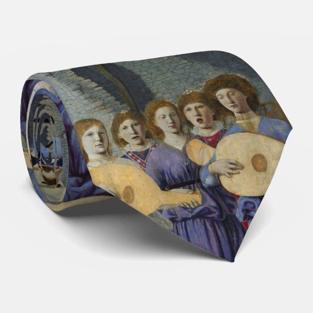 MUSIC MAKING ANGELS by PIERO DELLA FRANCESCA Neck Tie (Rolled)