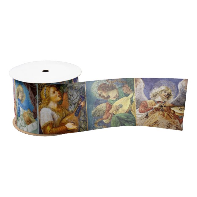 MUSIC MAKING CHRISTMAS ANGELS SATIN RIBBON (Spool)