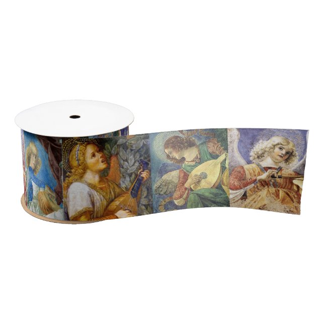 MUSIC MAKING CHRISTMAS ANGELS SATIN RIBBON (Spool)