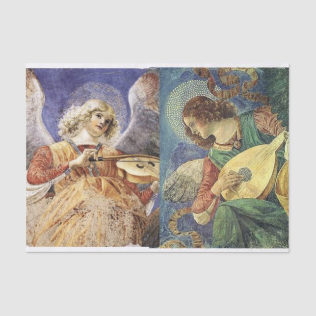 MUSIC MAKING CHRISTMAS ANGELS TISSUE PAPER (Front)