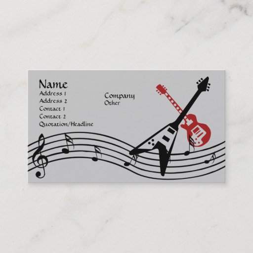 Customizable Music Man Business Card Template