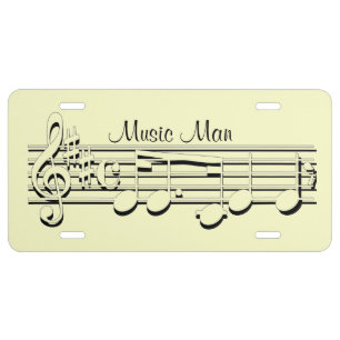 Music Man License Plate