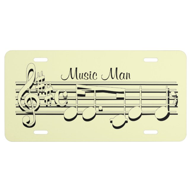 Music Man License Plate (Front)