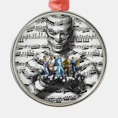 Music Man Metal Ornament