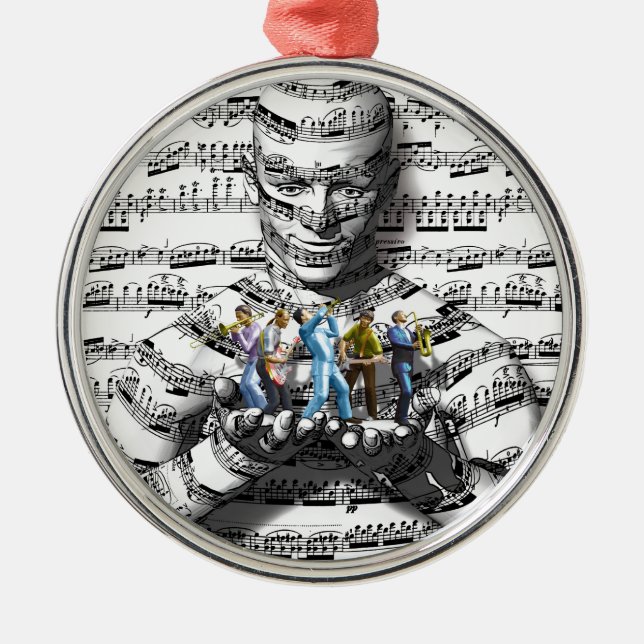 Music Man Metal Ornament (Front)