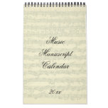 Music Manuscript Excerpts Current Year Calendar at Zazzle