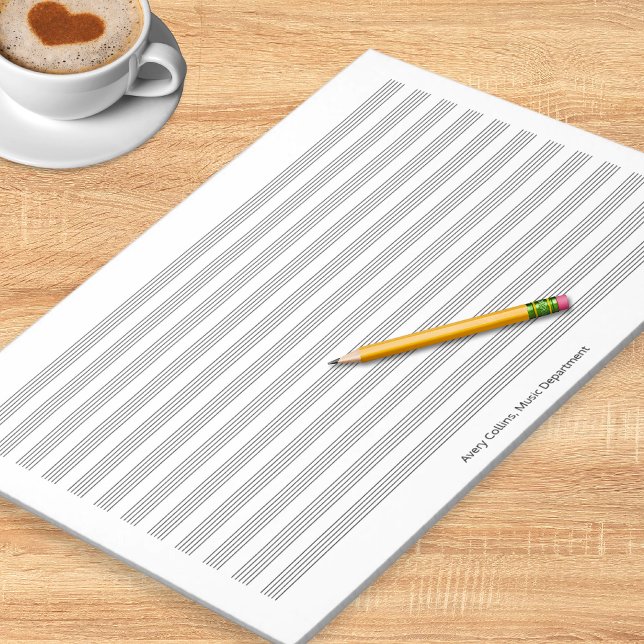 Music Manuscript Paper 12 Staff Landscape Format Notepad (A tear-off pad of music manuscript paper)