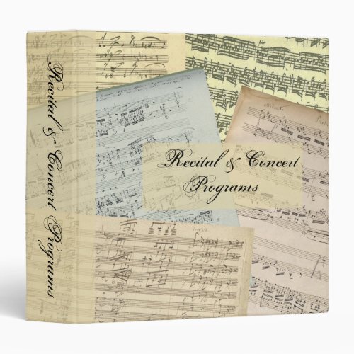Music Manuscript Program Saver Binder