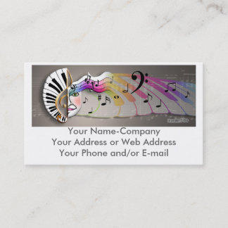 Music Mask MUG, Your Name-CompanyYour Address o... Business Card