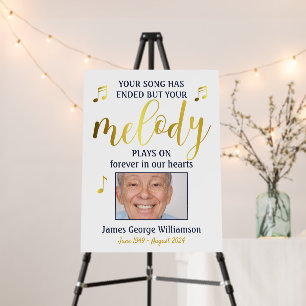 Music Melody Funeral Celebration Of Life Foam Board