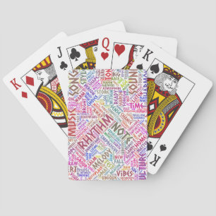 Music Melody Orchestre Silhouette Form Text Poker Cards