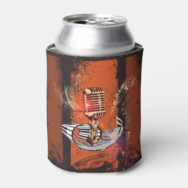 Music, Microphone Can Cooler (Can Front)