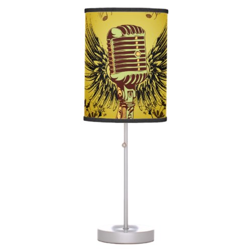 Music microphone table lamp