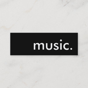 music. mini business card