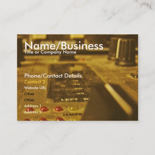 Customizable Music Mix Profile Card Business Card Template
