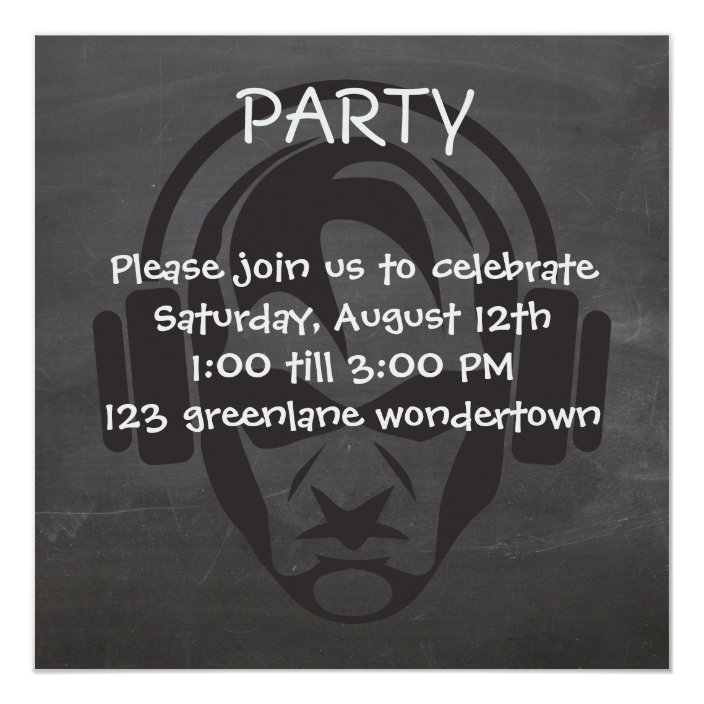 Music Modern Dj Edm Party Invitation Zazzle Com