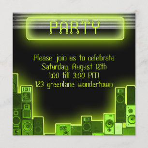 Music modern party invitation