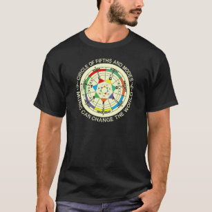 Music Modes Chart and Circle of Fifths T-Shirt