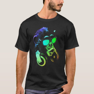 Music Monkey And Cool Animal Dj T-Shirt