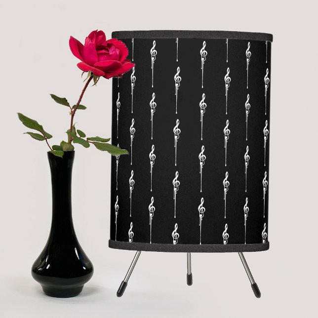 Music Motif Melting Treble Clef White and Black Lamp Shade (Creator Uploaded)